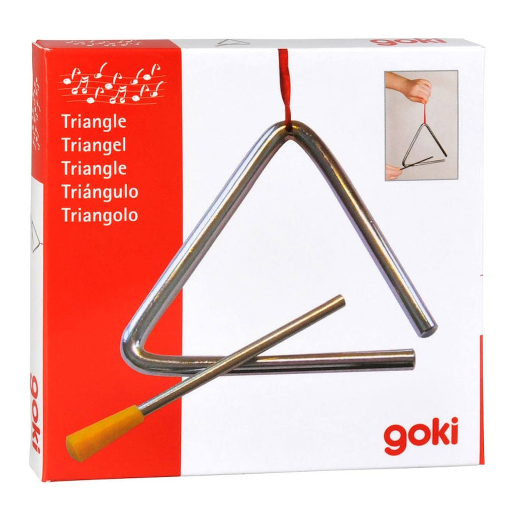 Triangle en métal 10 cm gris
