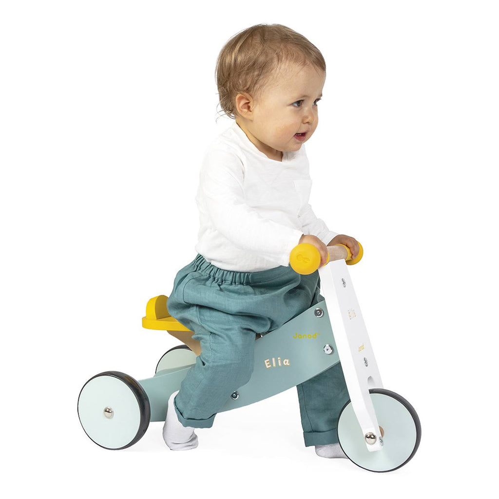 Tricycle en bois personnalisable multicolore