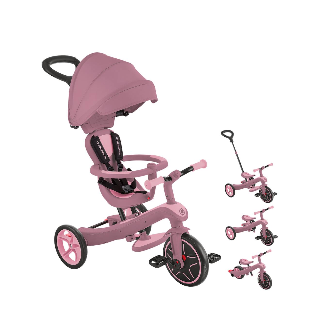 Tricycle évolutif explorer 4 en 1 deluxe eco rose berry