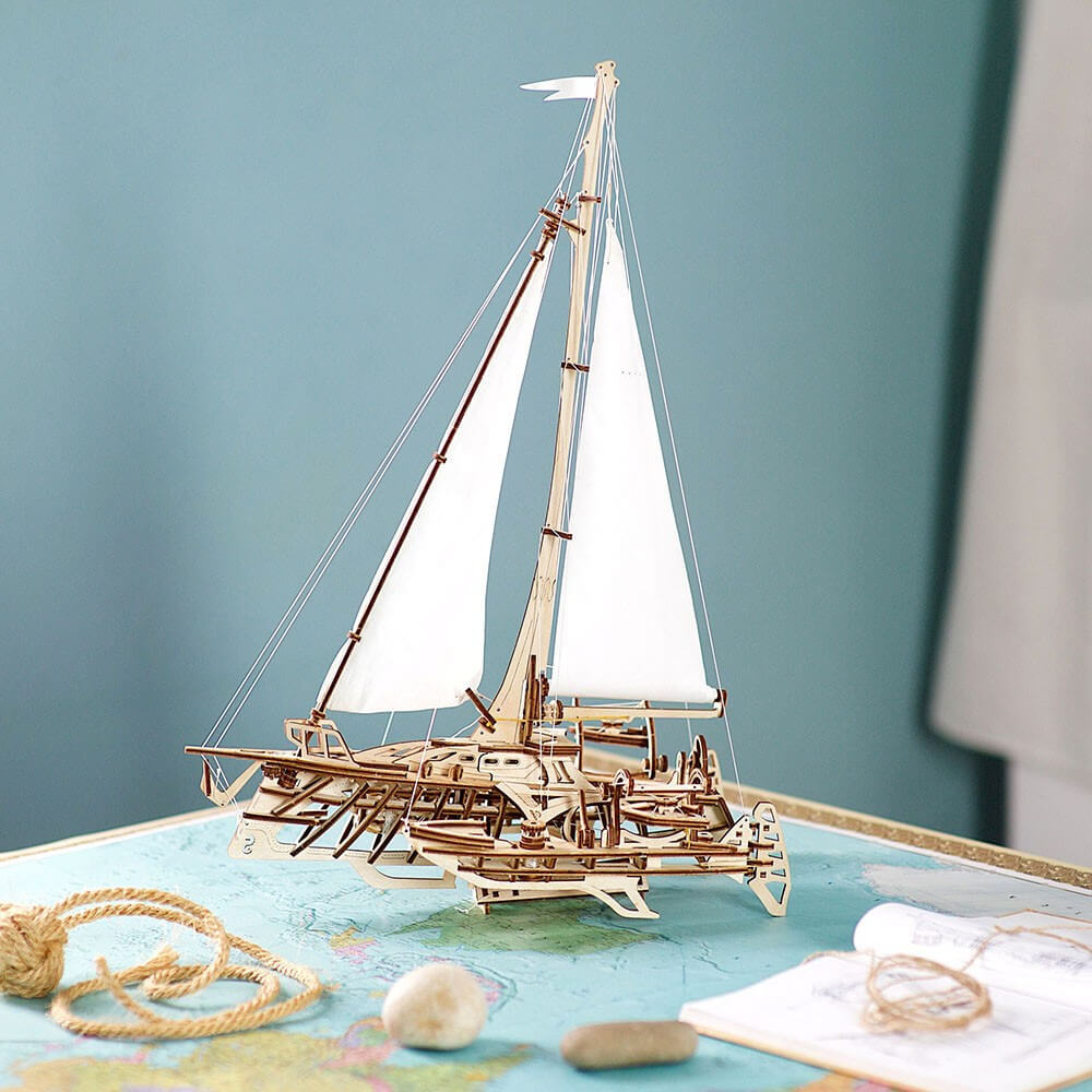 Trimaran en Bois à Monter - Maquette Bois Ugears