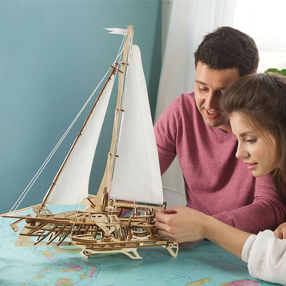 Trimaran en Bois à Monter - Maquette Bois