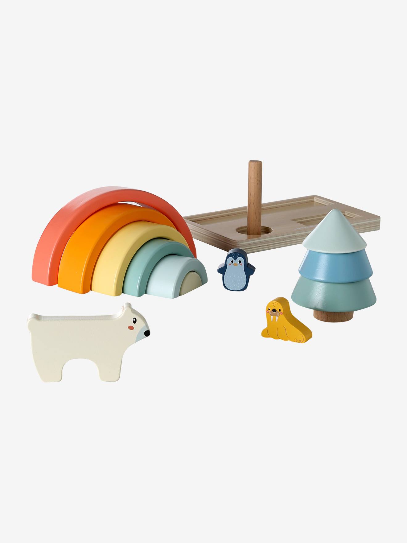 Trio jouets d'éveil en bois FSC bois