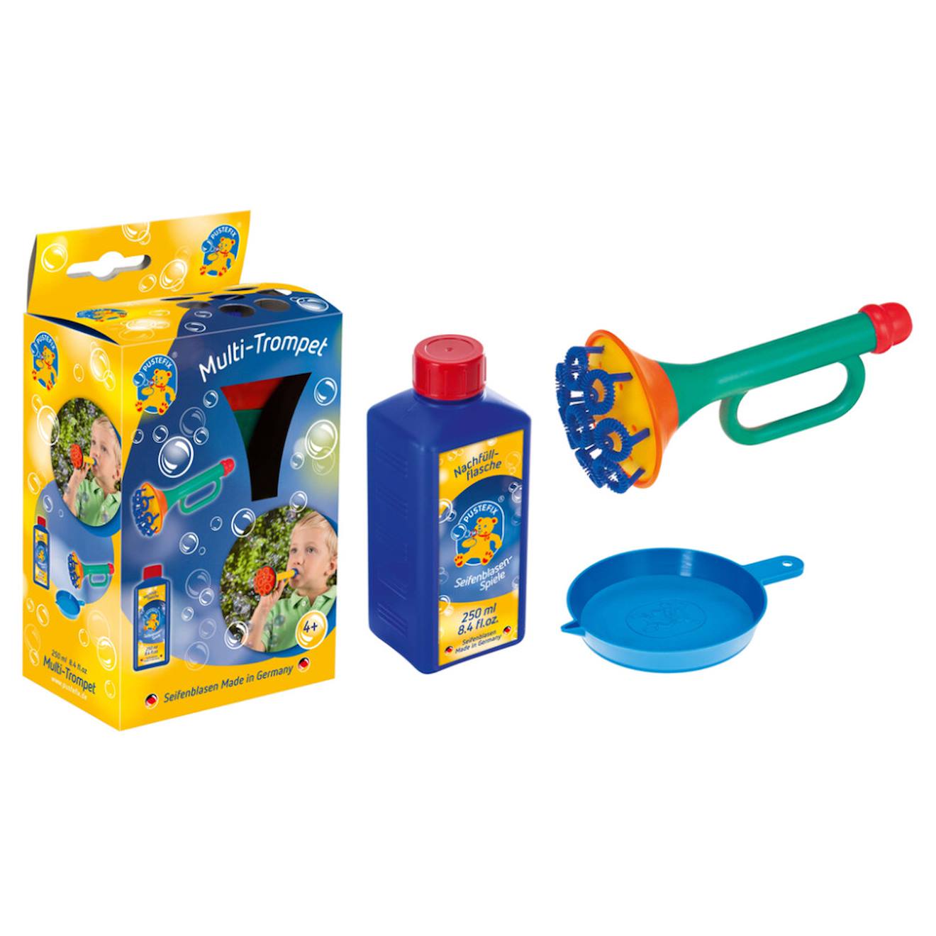 Trompette multi-souffleurs à bulles – jeu de plein air ludique pour créer des bulles de savon multicolore