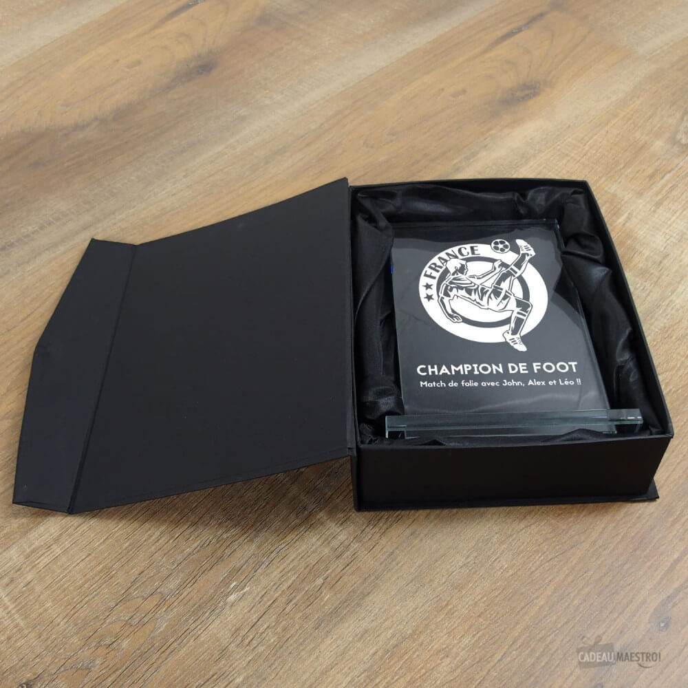 Trophée Champion de Foot à Personnaliser - Trophée Personnalisé CadoMaestro