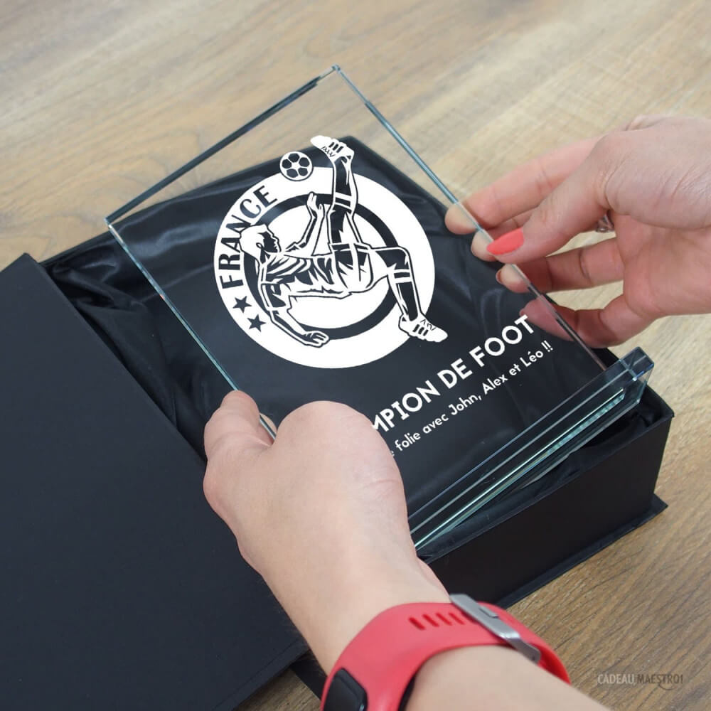 Trophée Champion de Foot à Personnaliser - Trophée Personnalisé CadoMaestro