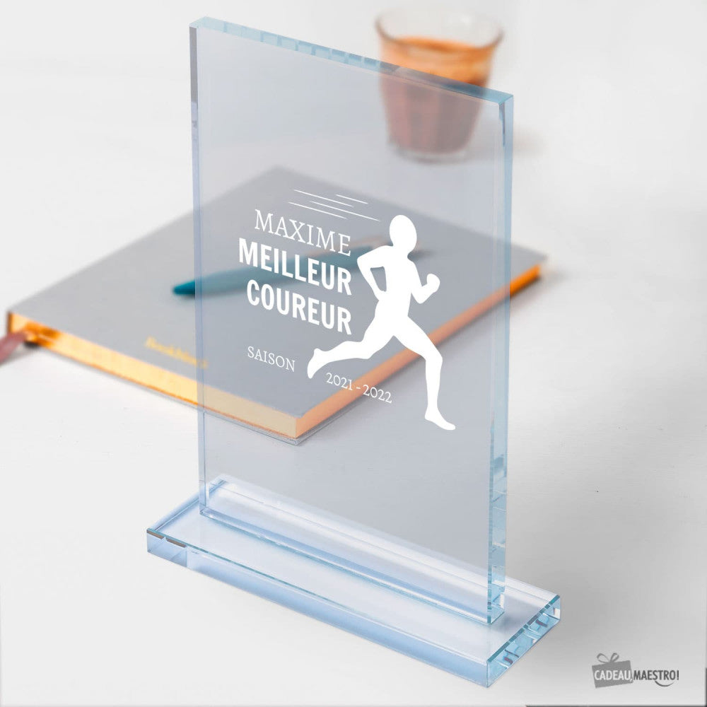 Trophée en Verre Course à Personnaliser - Trophée Personnalisé