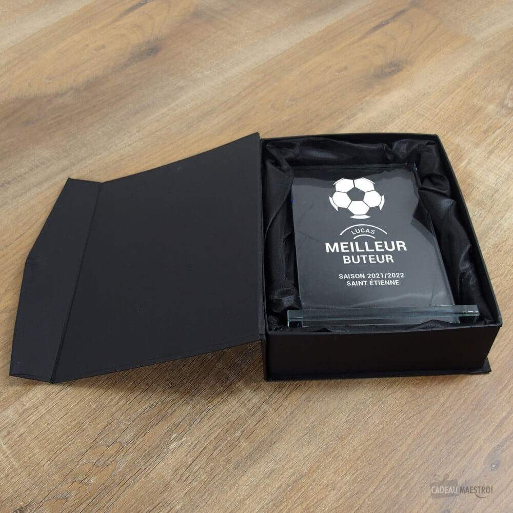 Trophée en Verre Football à Personnaliser - Trophée Personnalisé