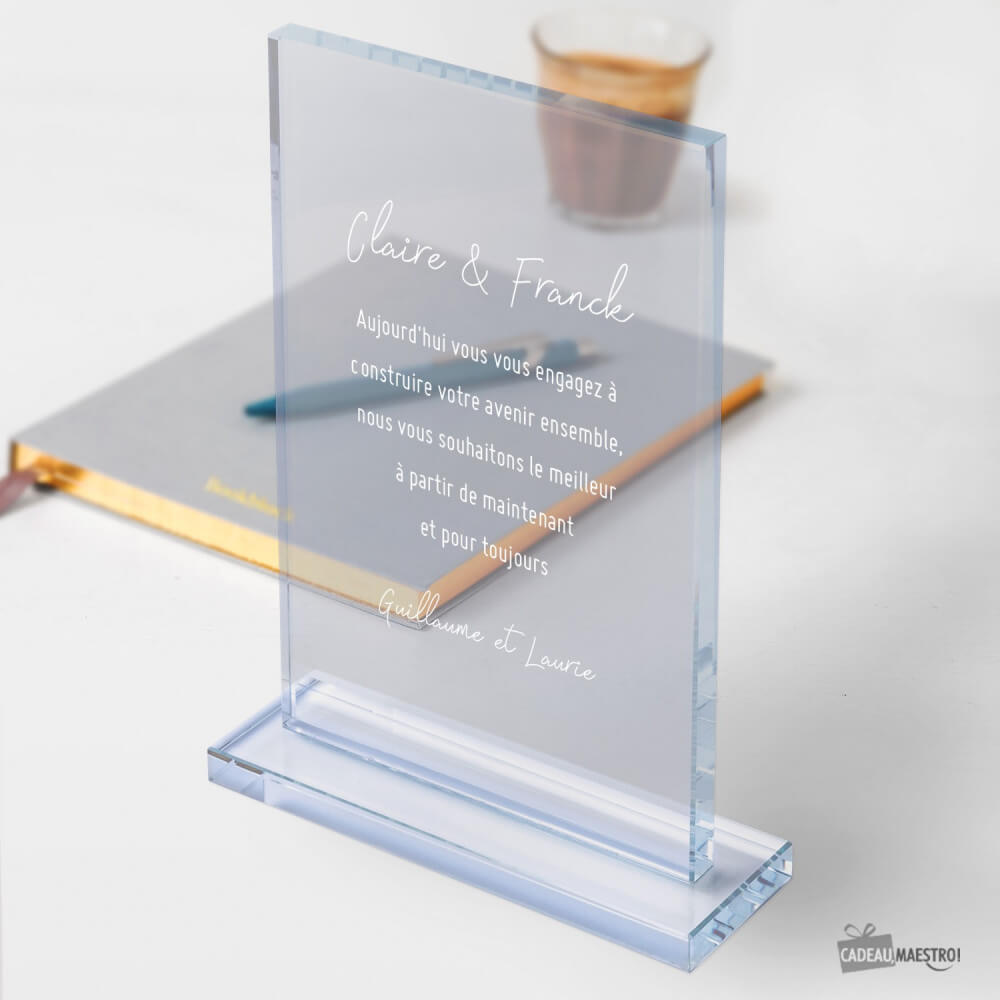 Trophée en Verre à Personnaliser - Trophée Personnalisé