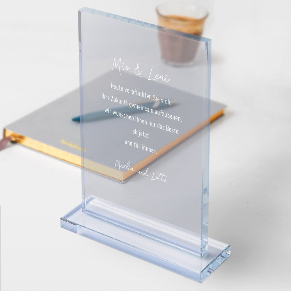 Trophée en Verre à Personnaliser - Trophée Personnalisé CadoMaestro
