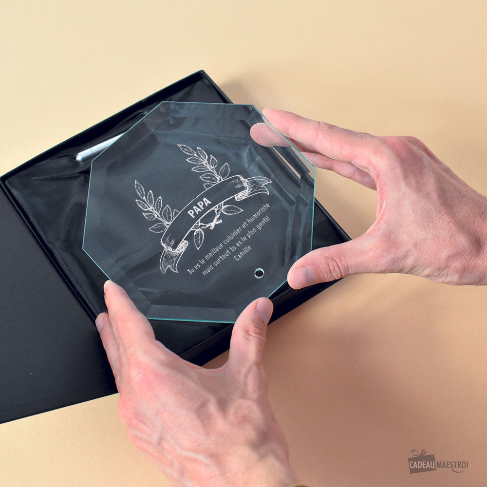 Trophée Octogonal Diplôme à Personnaliser - Trophée Personnalisé