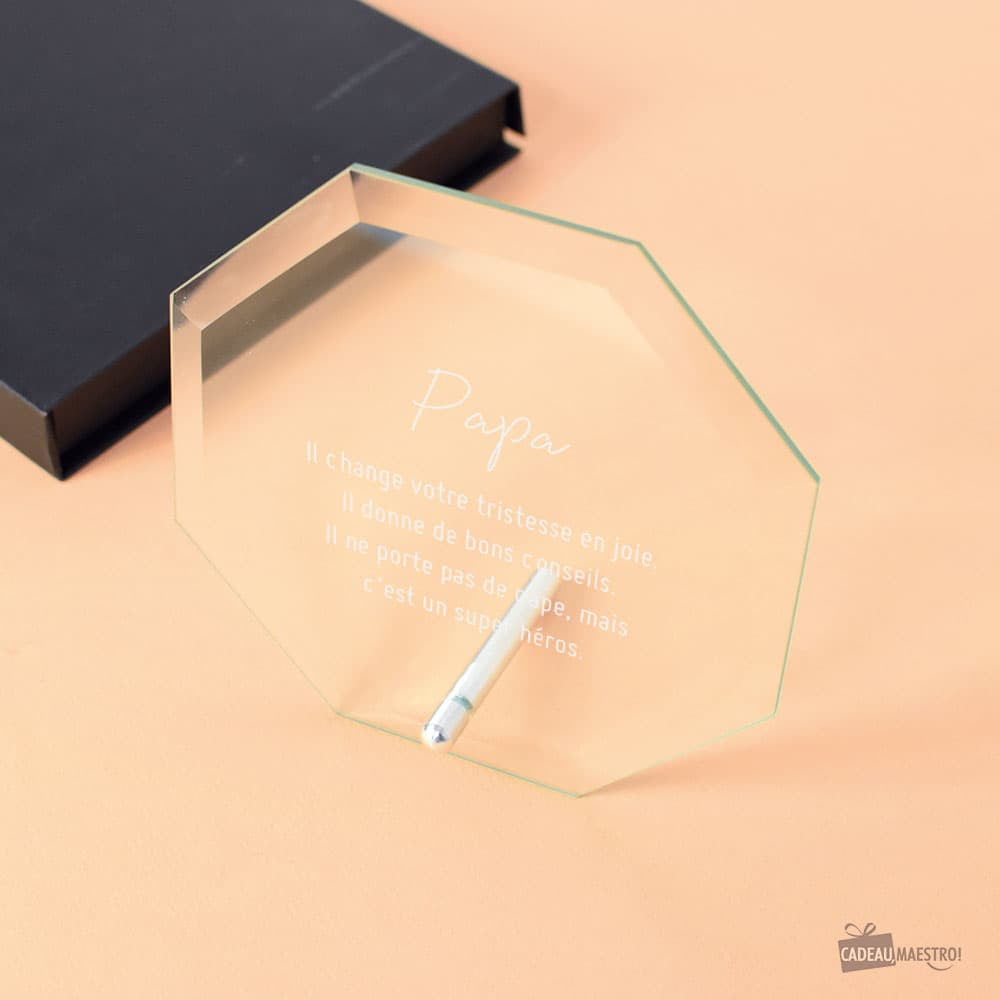 Trophée Octogonal à Personnaliser - Trophée Personnalisé