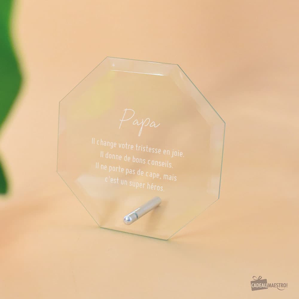 Trophée Octogonal à Personnaliser - Trophée Personnalisé