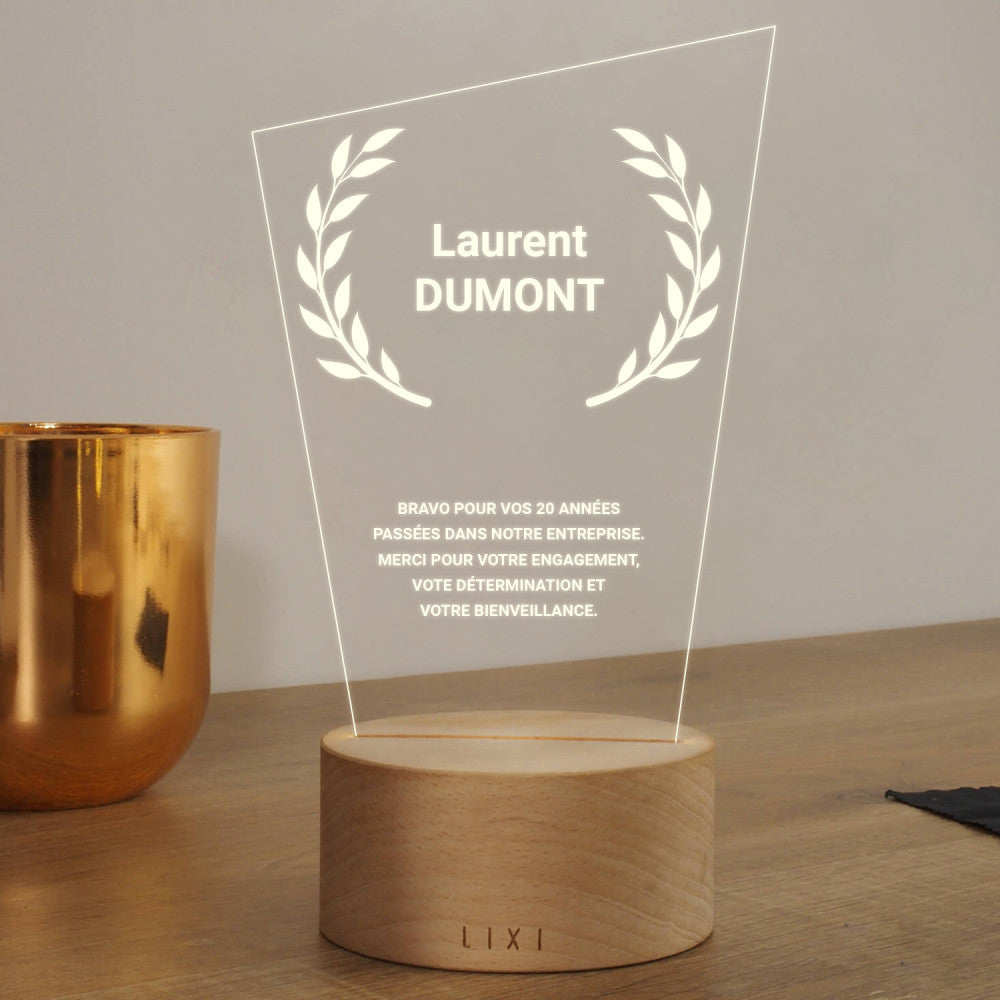 Trophée Lumineux Lixi à Personnaliser - Lampe Personnalisée