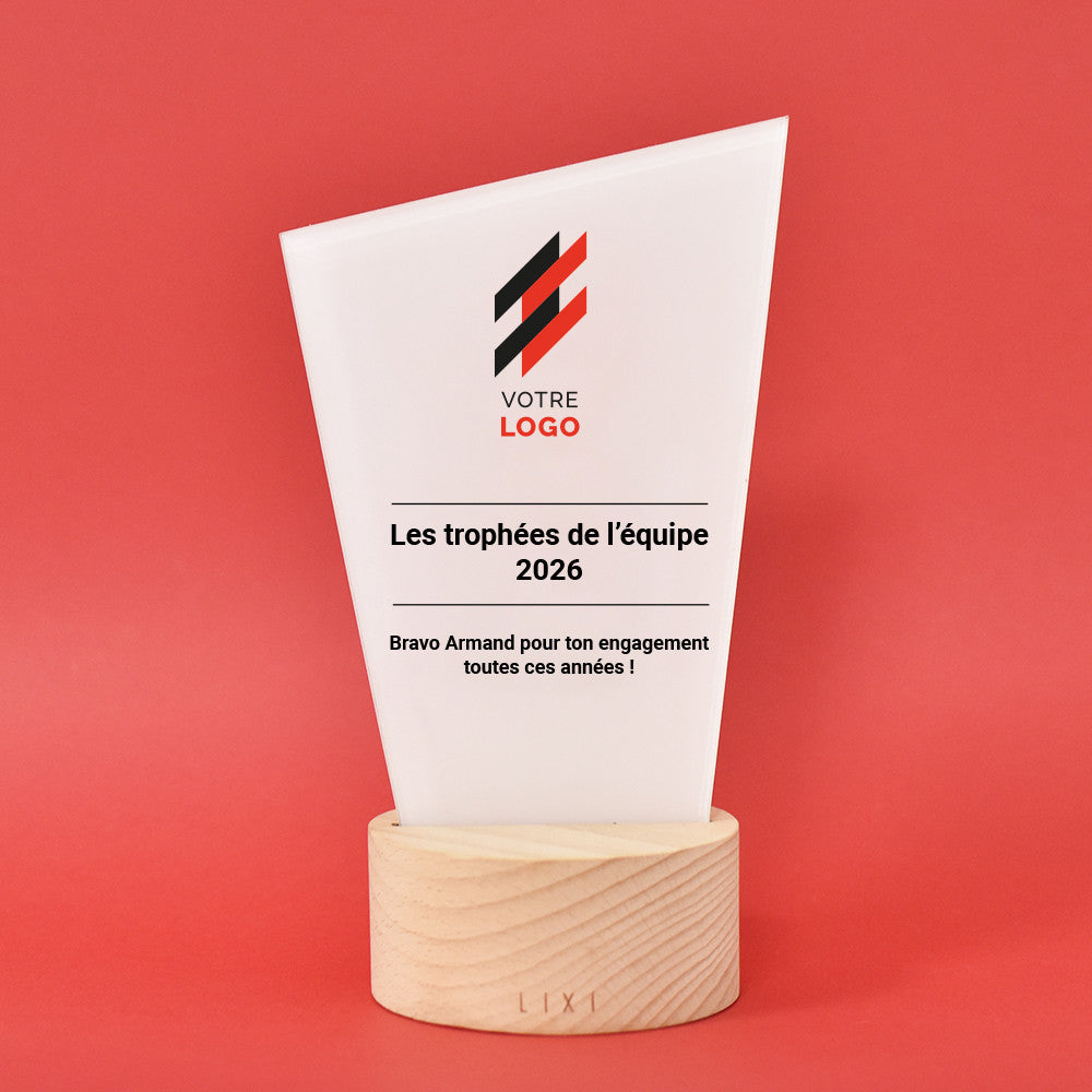 Trophée Lumineux Lixi Logo à Personnaliser - Lampe Personnalisée