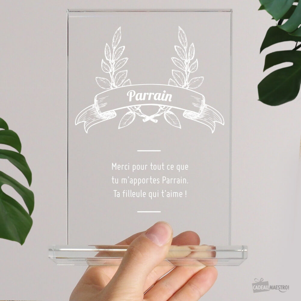 Trophée Meilleur Parrain à Personnaliser - Trophée Personnalisé CadoMaestro