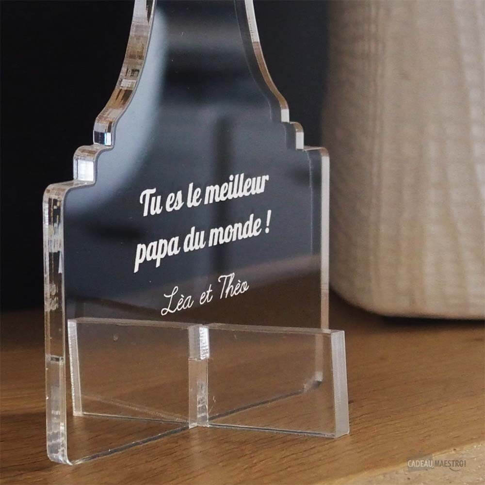 Trophée Papa N°1 À Personnaliser - Trophée Personnalisé CadoMaestro