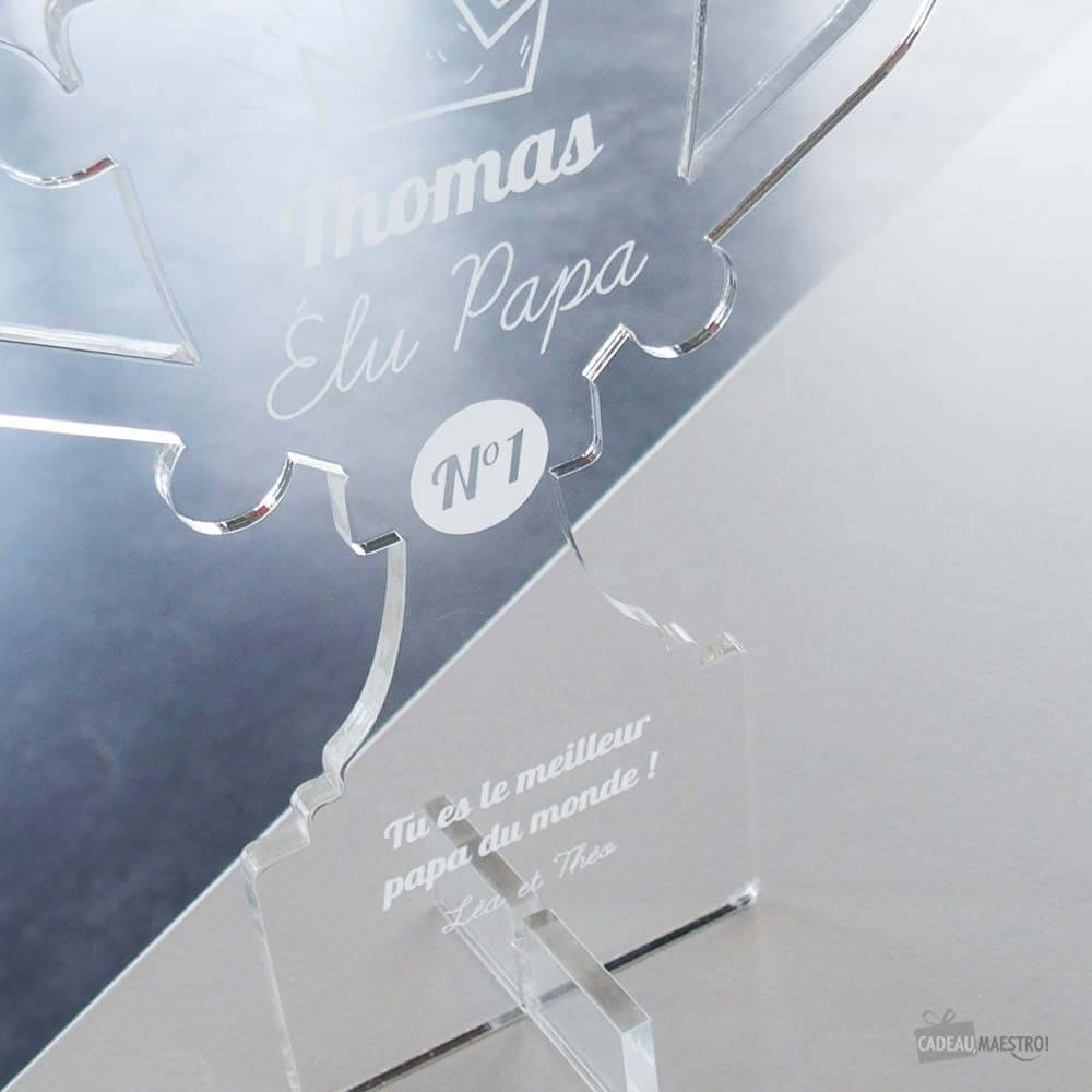Trophée Papa N°1 À Personnaliser - Trophée Personnalisé CadoMaestro