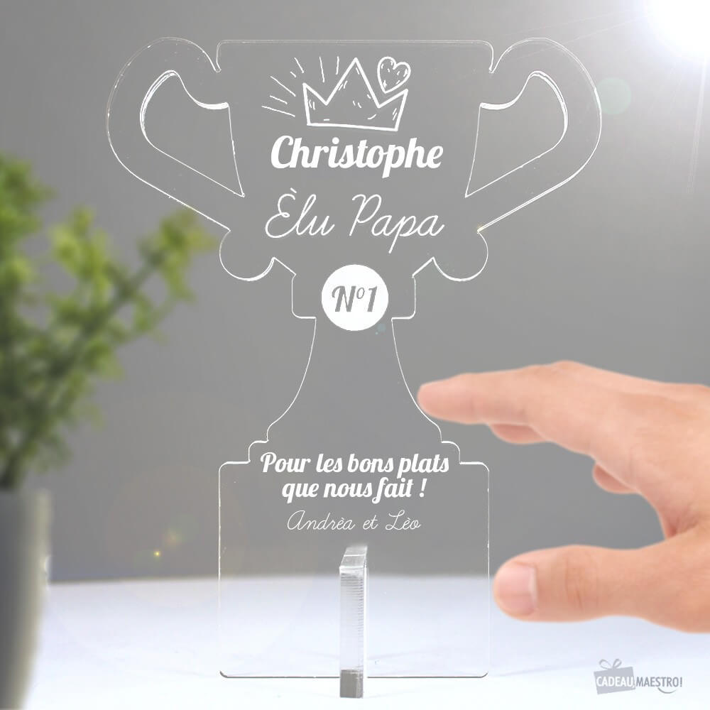 Trophée Papa N°1 À Personnaliser - Trophée Personnalisé