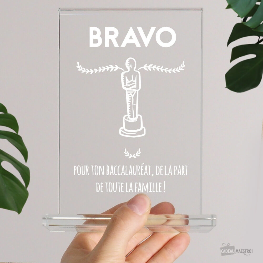 Trophée Réussite à Personnaliser - Trophée Personnalisé CadoMaestro