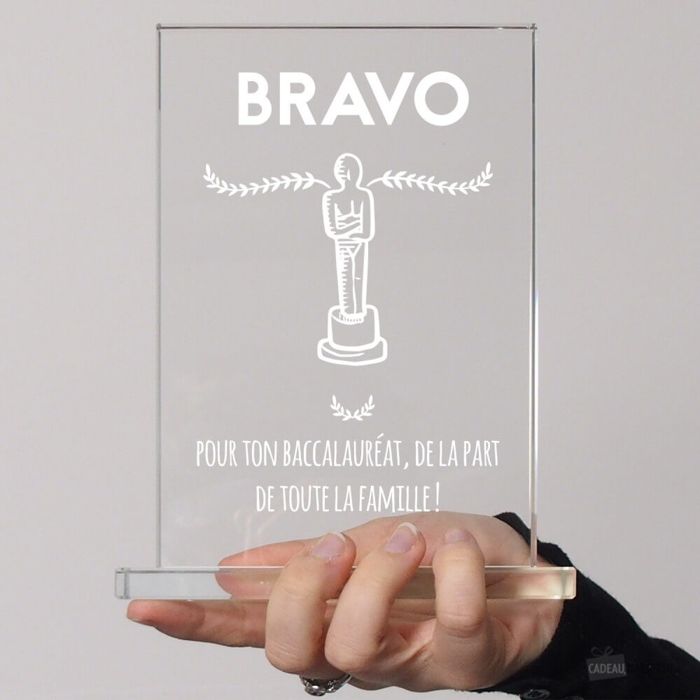 Trophée Réussite à Personnaliser - Trophée Personnalisé CadoMaestro
