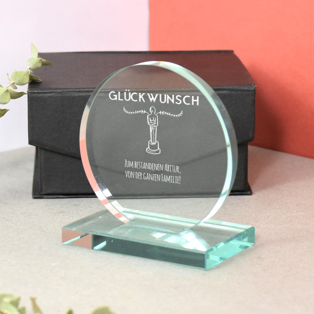 Trophée Rond Diplôme et Réussite à Personnaliser - Trophée Personnalisé CadoMaestro