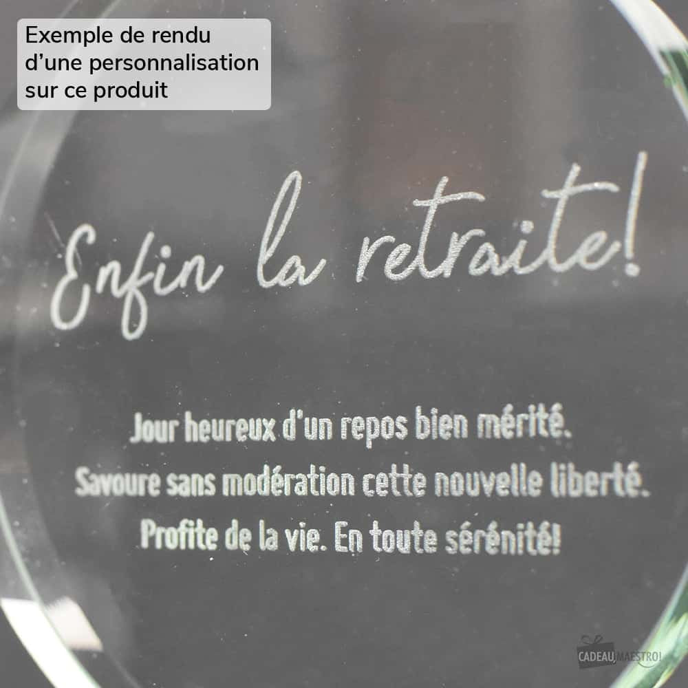 Trophée Rond Merci à Personnaliser - Trophée Personnalisé CadoMaestro