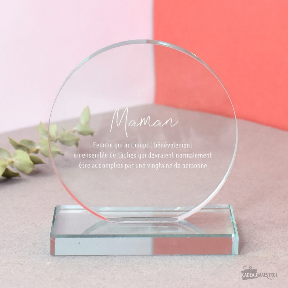 Trophée Rond à Personnaliser - Trophée Personnalisé CadoMaestro