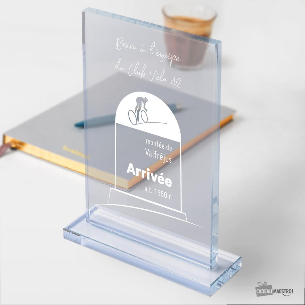 Trophée Vélo Borne Kilométrique à Personnaliser - Trophée Personnalisé