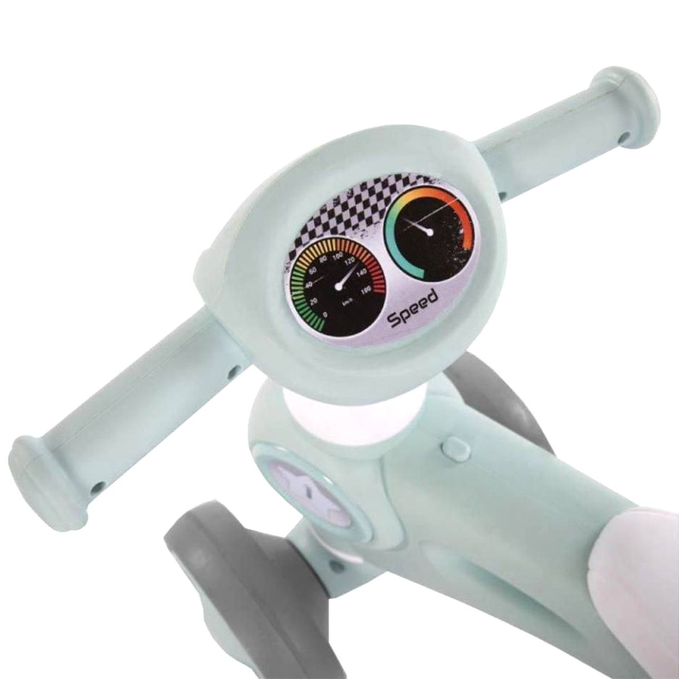 Trotteur b-bike jumpy sons et lumières vert de gris