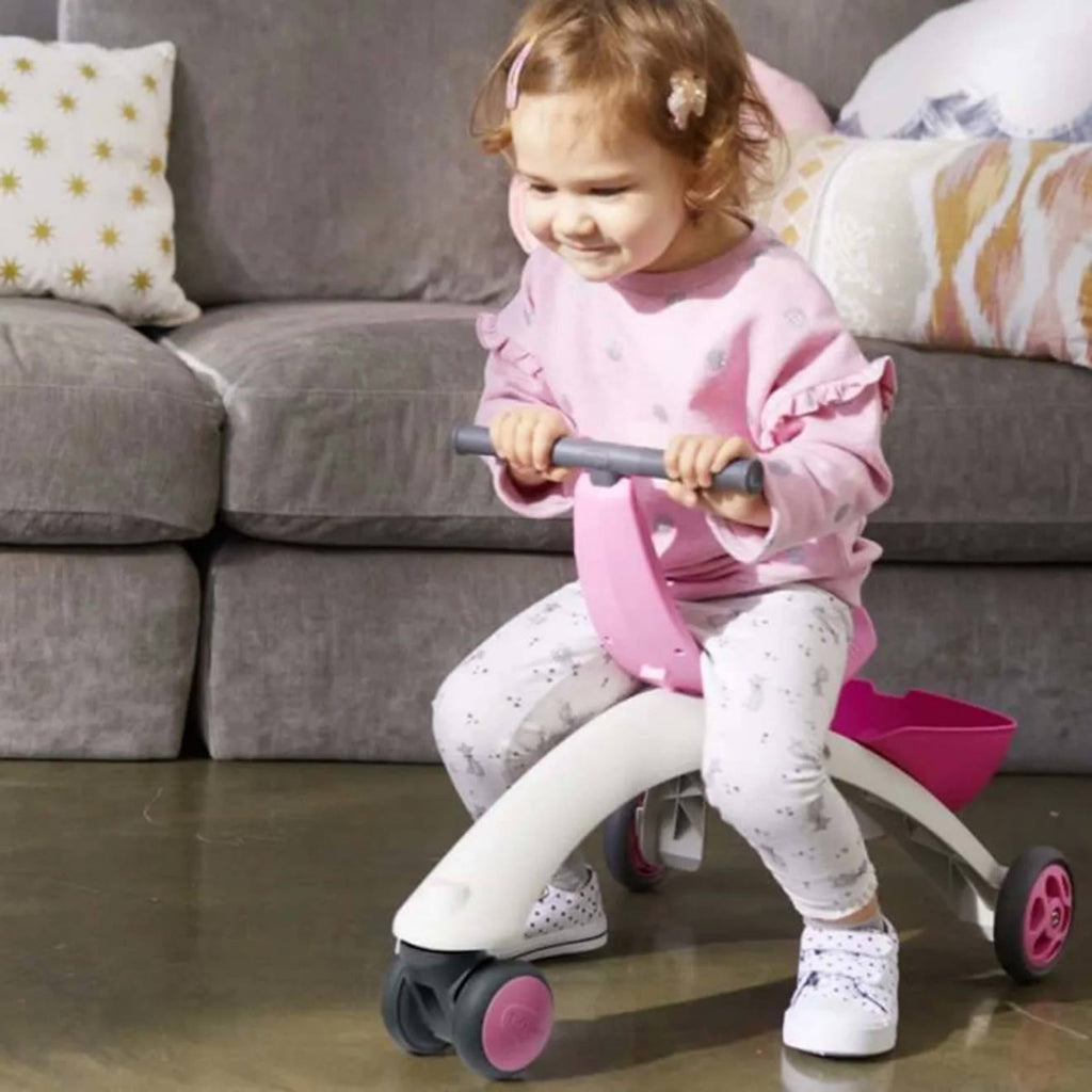 Trotteur bébé et porteur tiny rider 5 en 1 pink