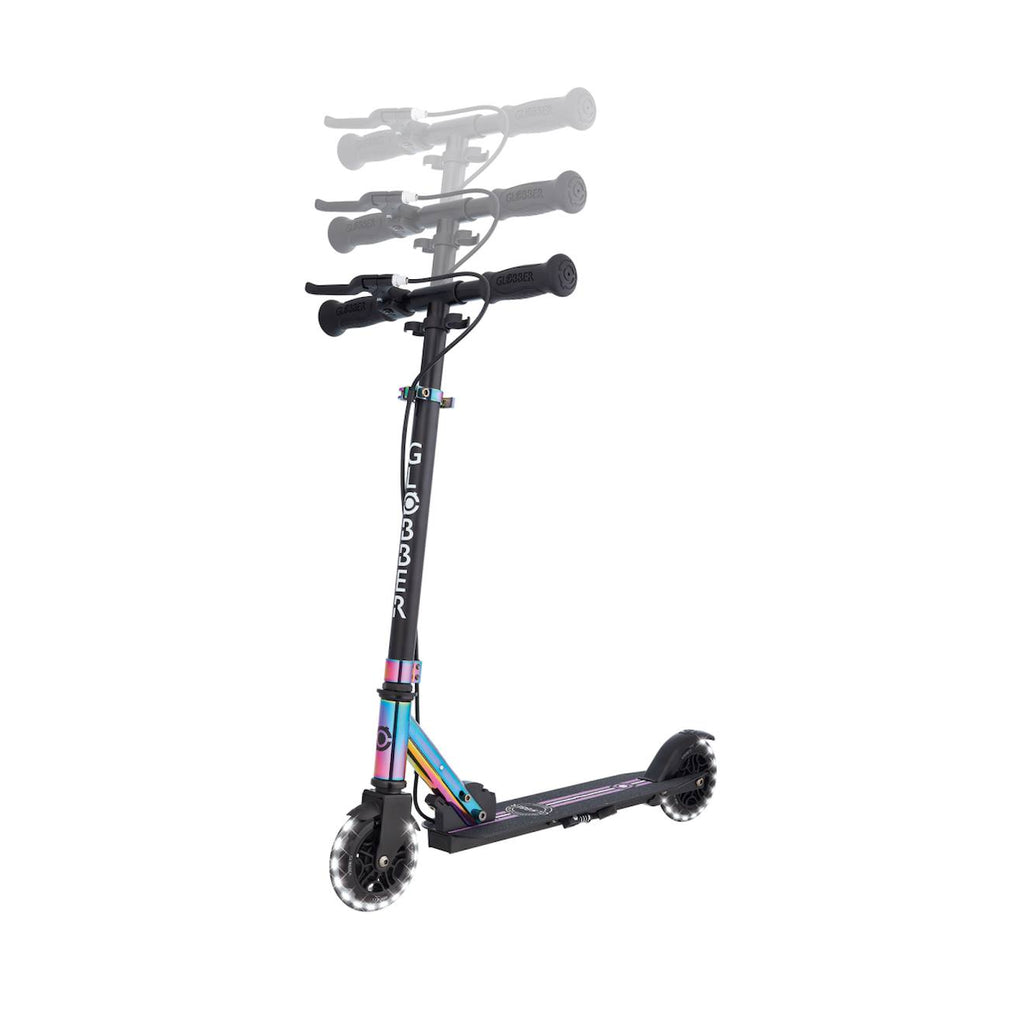 Trottinette 2 roues flow element junior lights, dès 4 ans néochrome