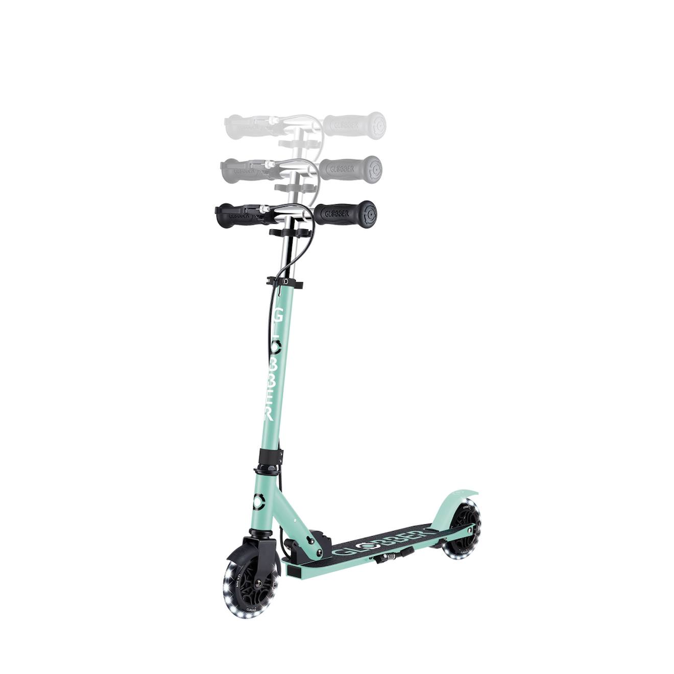 Trottinette 2 roues flow element junior lights, dès 4 ans vert menthe