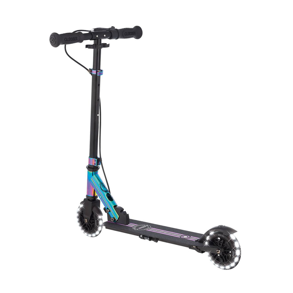 Trottinette 2 roues flow element junior lights, dès 4 ans néochrome