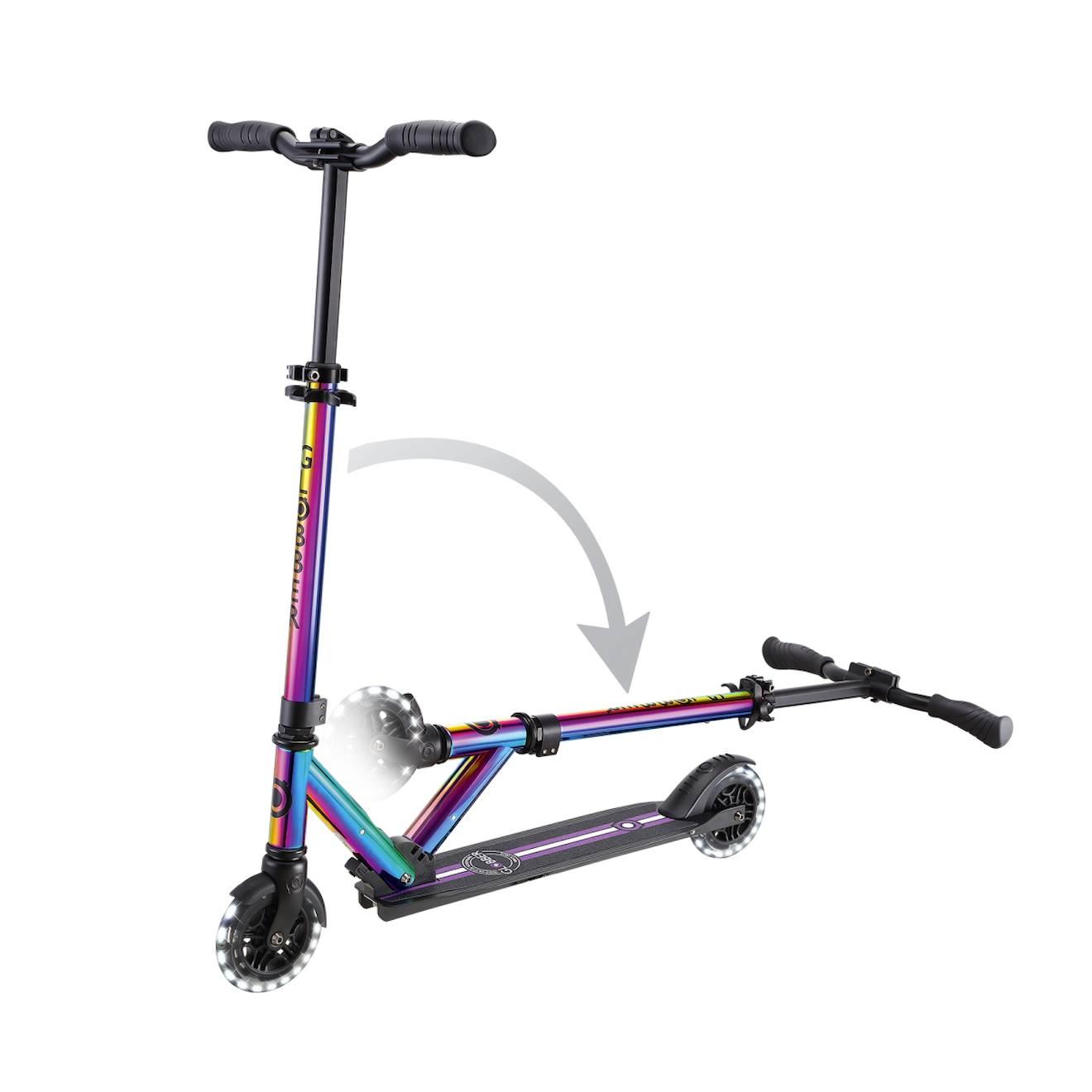 Trottinette 2 roues flow element lights néochrome