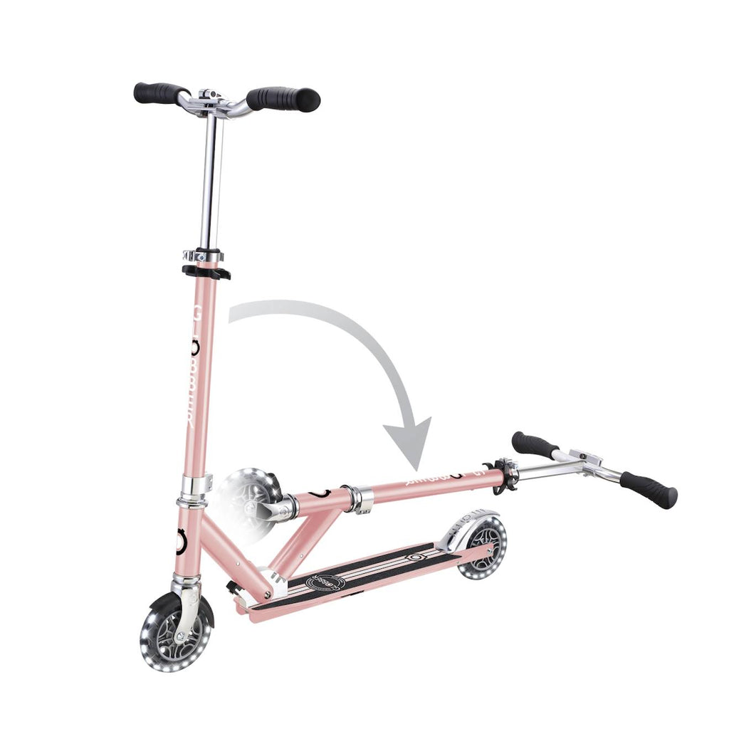 Trottinette 2 roues flow element lights rose pastel
