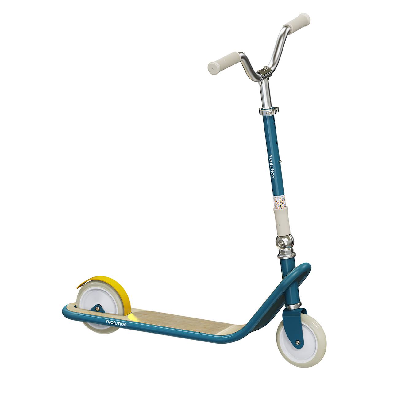 Trottinette 2 roues scoot classic – guidon réglable, frein arrière, design stable bleu