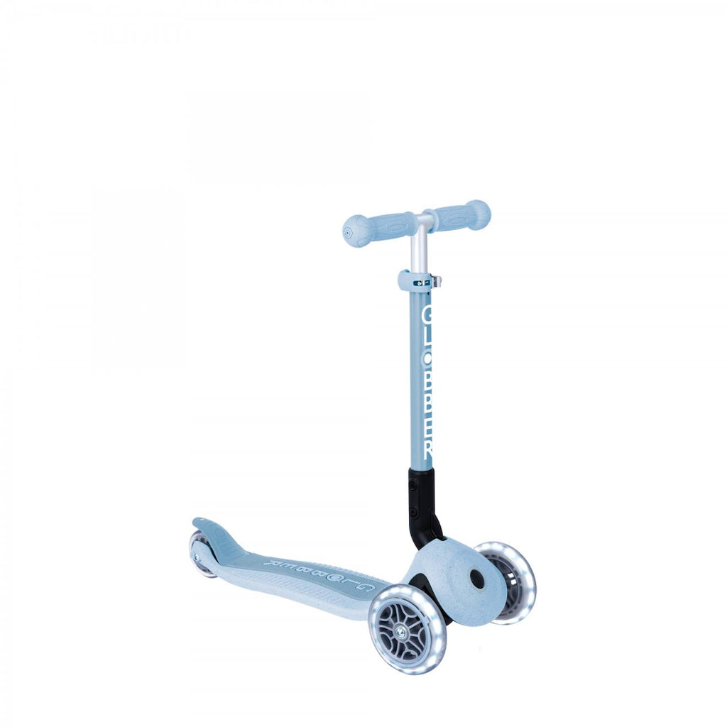 Trottinette 3 roues junior foldable lights ecologic bleu ciel