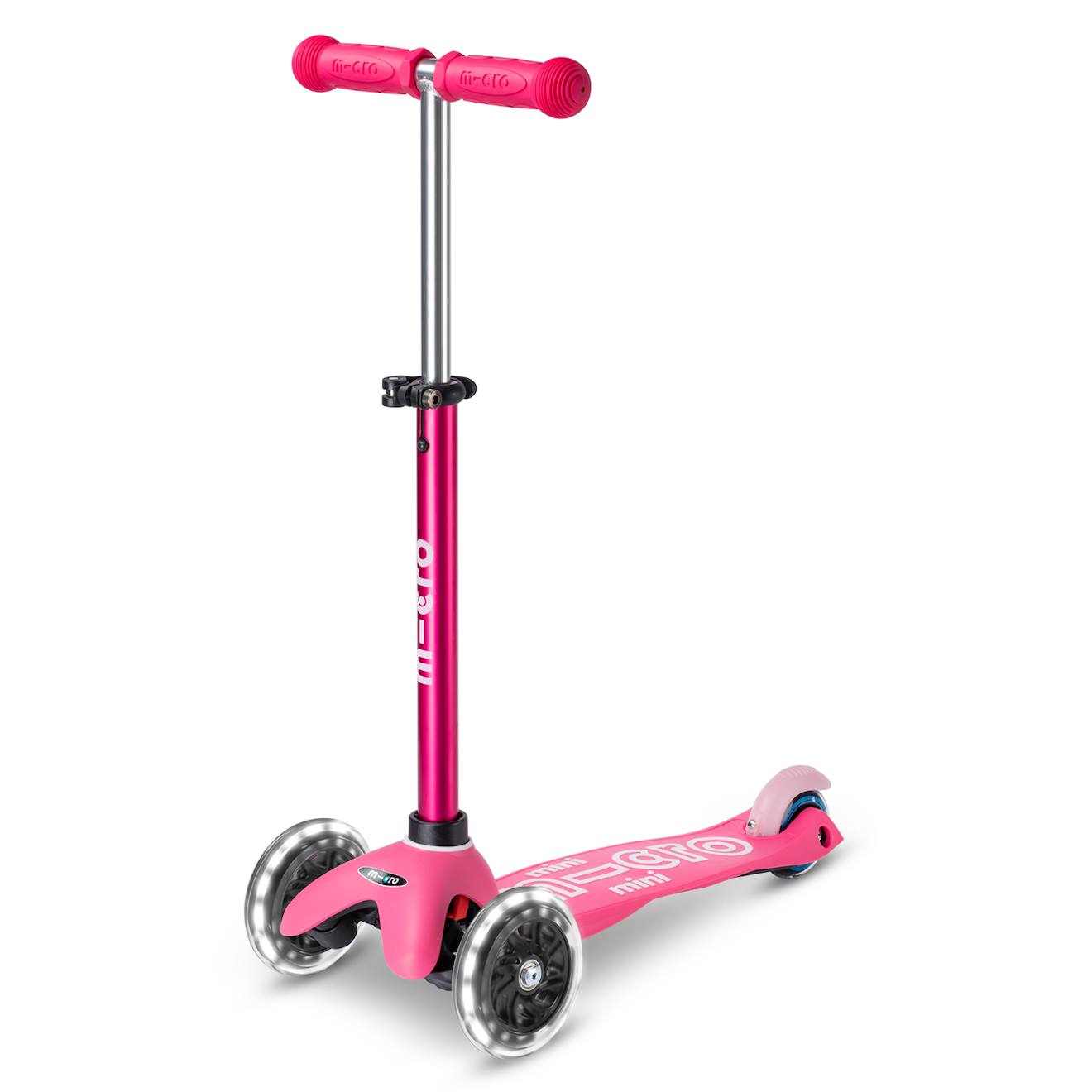Trottinette 3 roues mini micro deluxe LED rose