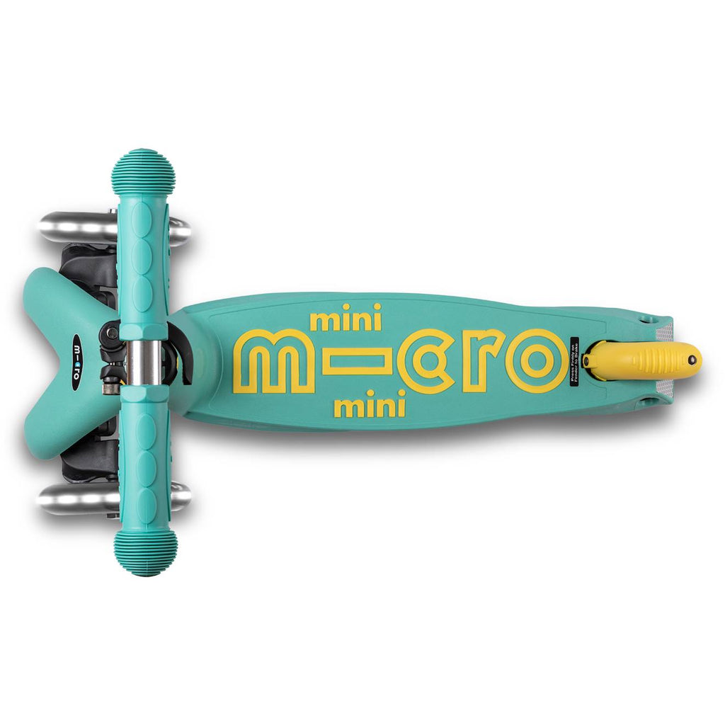Trottinette 3 roues mini micro deluxe LED vert menthe