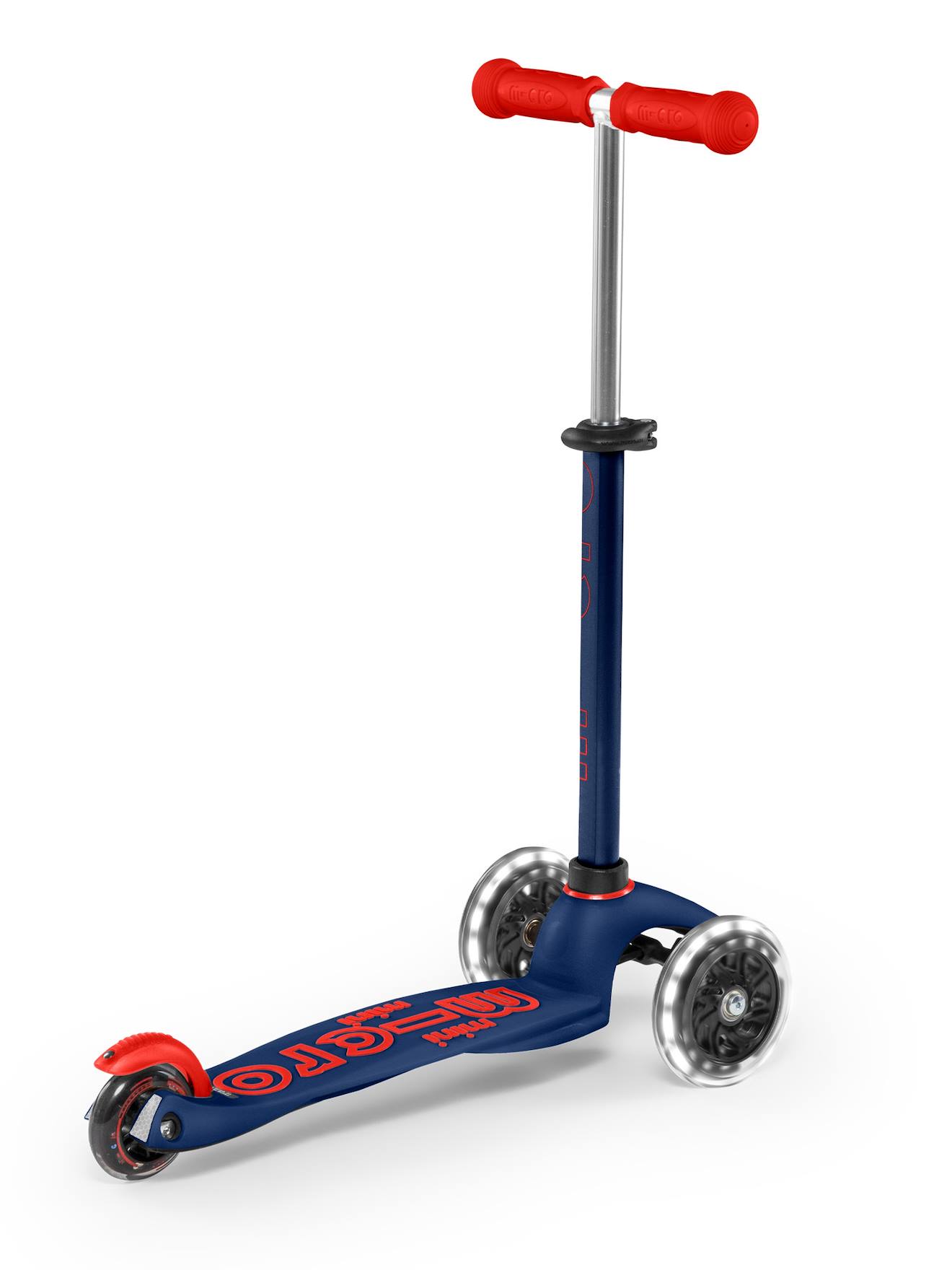 Trottinette 3 roues mini micro deluxe LED bleu nuit