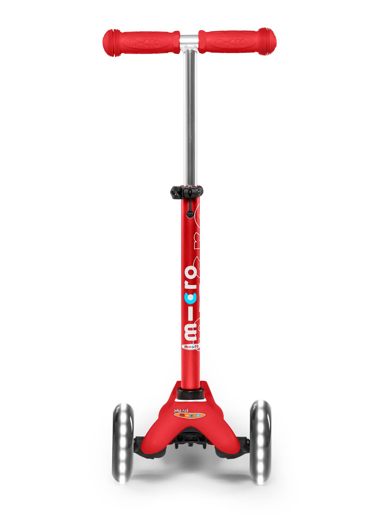 Trottinette 3 roues mini micro deluxe LED rouge