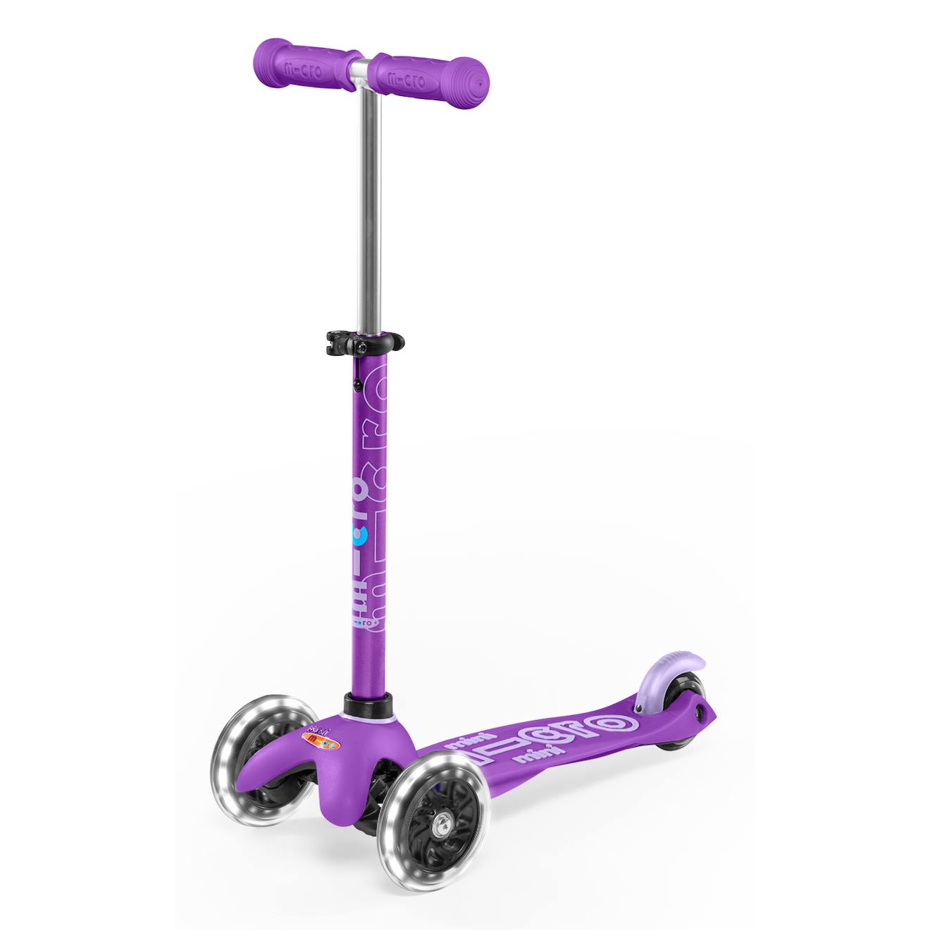 Trottinette 3 roues mini micro deluxe LED violet