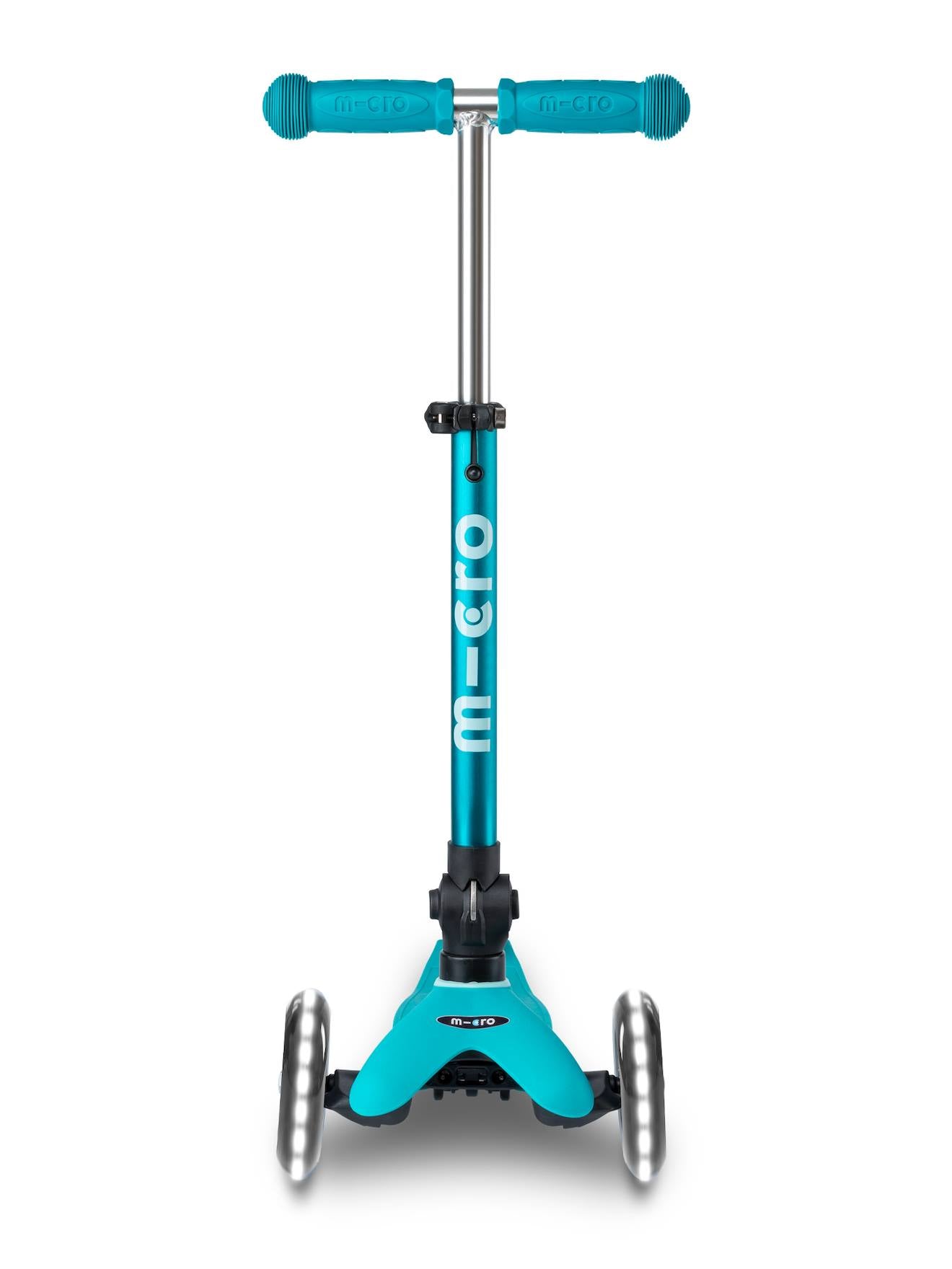 Trottinette 3 roues mini micro deluxe pliable LED aqua
