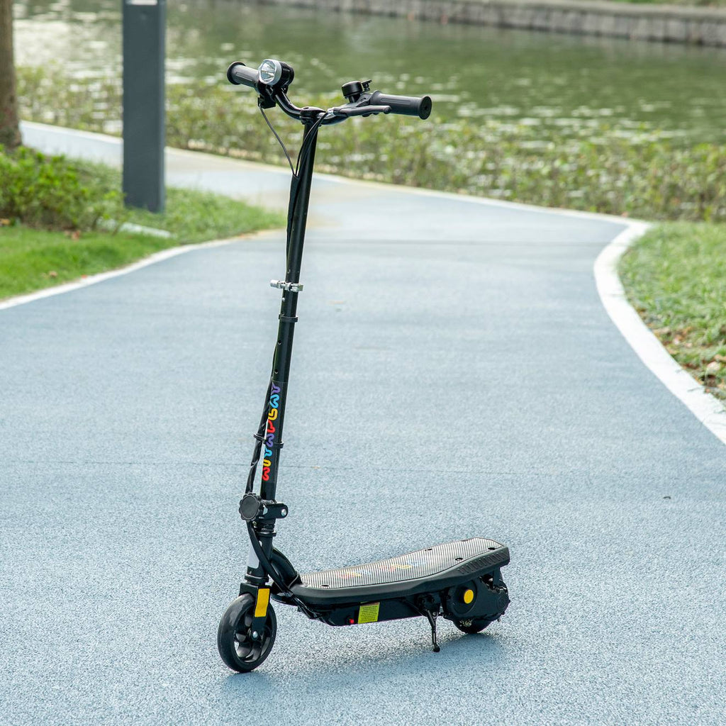 Trottinette électrique pliable enfant 120w 12 km/h max hauteur guidon réglable noir