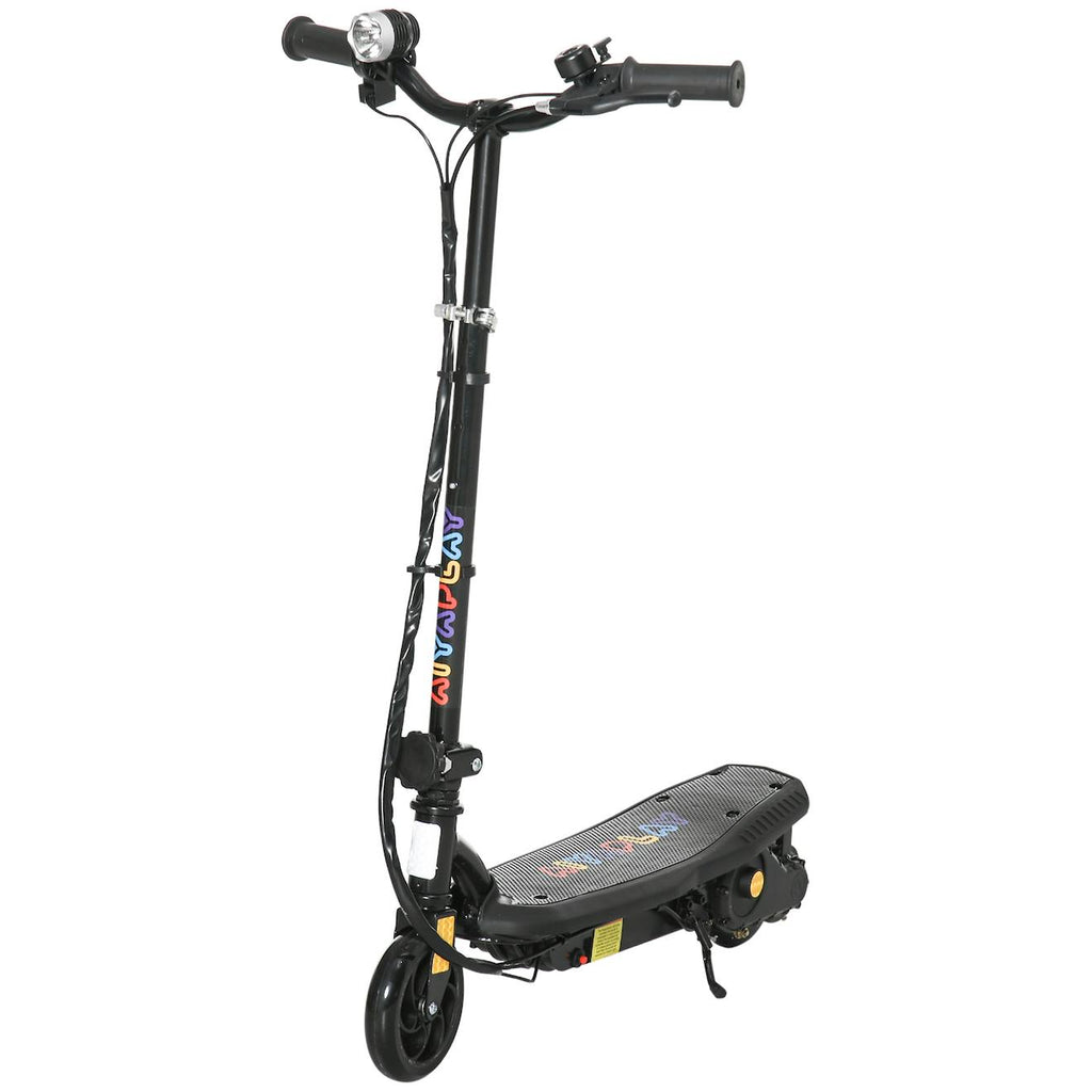 Trottinette électrique pliable enfant 120w 12 km/h max hauteur guidon réglable noir