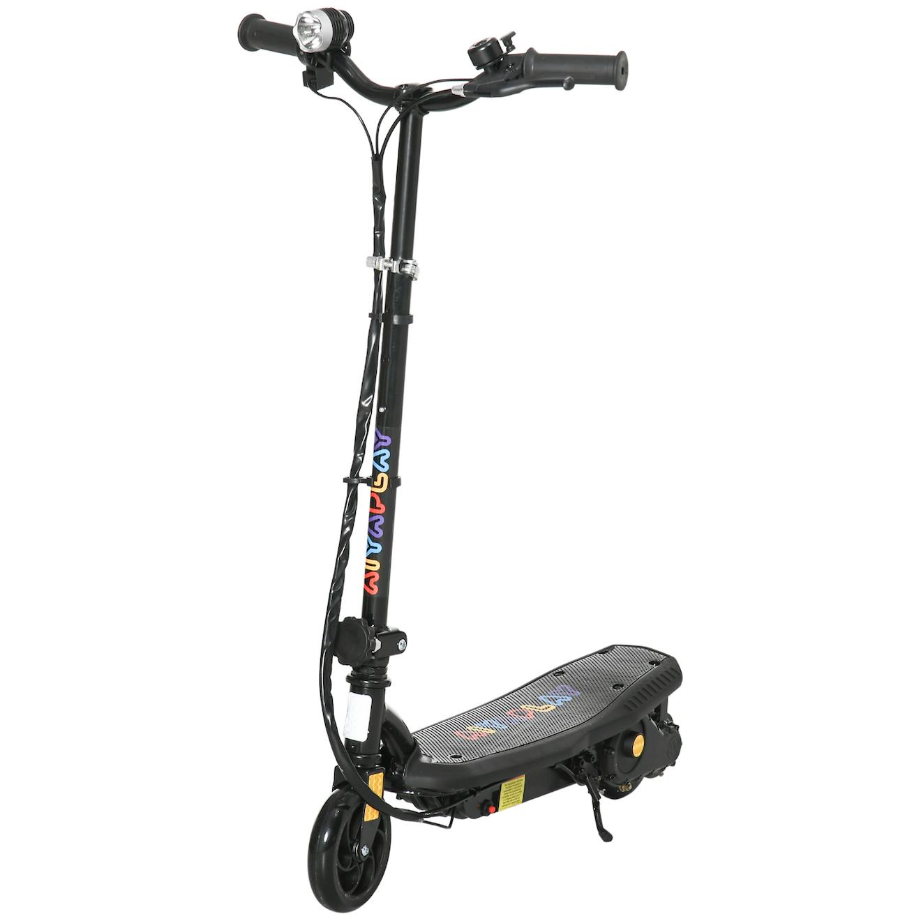 Trottinette électrique pliable enfant 120w 12 km/h max hauteur guidon réglable noir