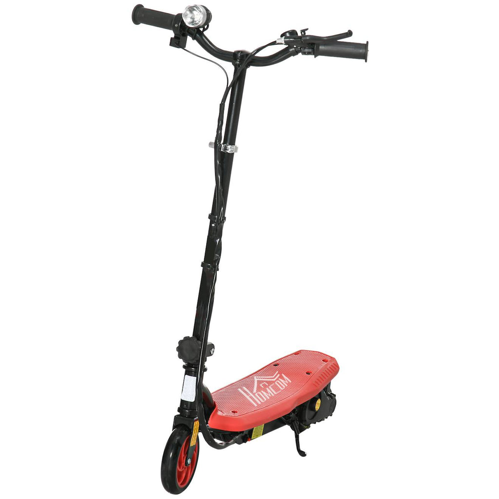 Trottinette électrique pliable enfant 120w 12 km/h max hauteur guidon réglable rouge