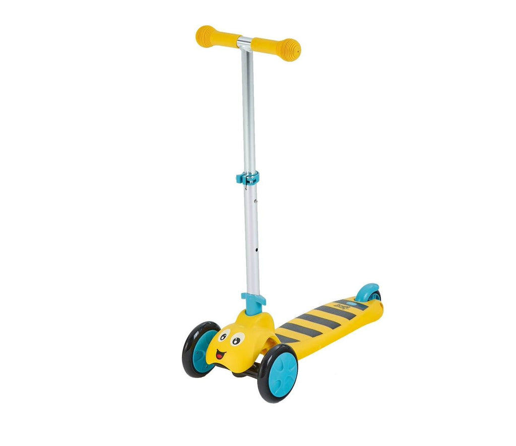 Trottinette enfant 3 roues scootie bug bumble métal noir - jaune
