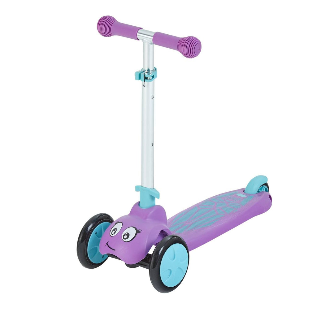 Trottinette enfant 3 roues scootie bug jewel métal bleu - rose
