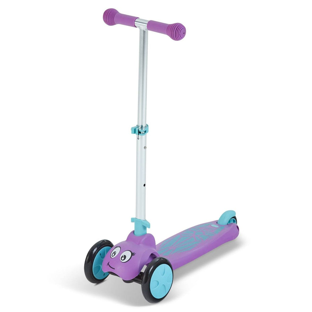Trottinette enfant 3 roues scootie bug jewel métal bleu - rose